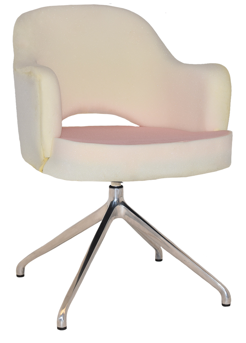 EZ ARM CHAIR ALBURY TRESTLE V2 POLISHED ALUM