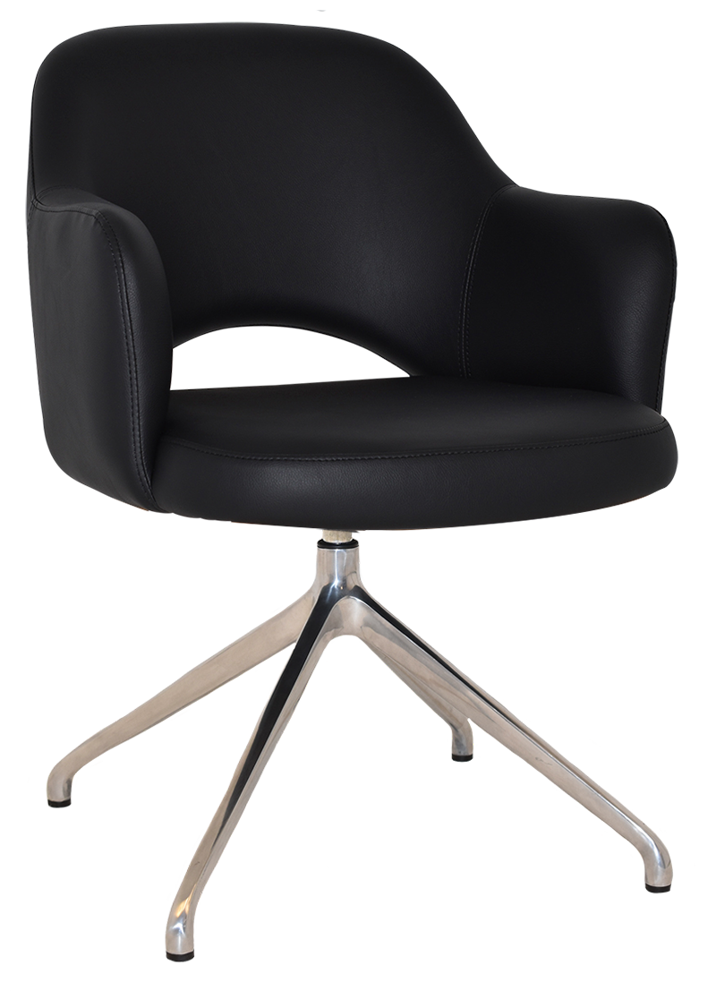 EZ ARM CHAIR ALBURY TRESTLE V2 POLISHED ALUM
