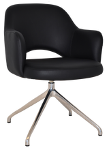 EZ ARM CHAIR ALBURY TRESTLE V2 POLISHED ALUM