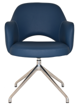 EZ ARM CHAIR ALBURY TRESTLE V2 POLISHED ALUM