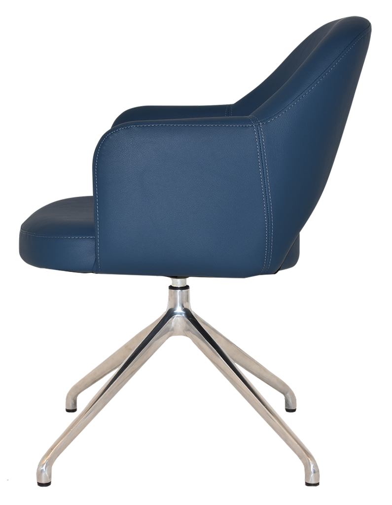 EZ ARM CHAIR ALBURY TRESTLE V2 POLISHED ALUM
