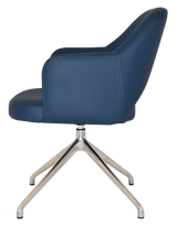 EZ ARM CHAIR ALBURY TRESTLE V2 POLISHED ALUM
