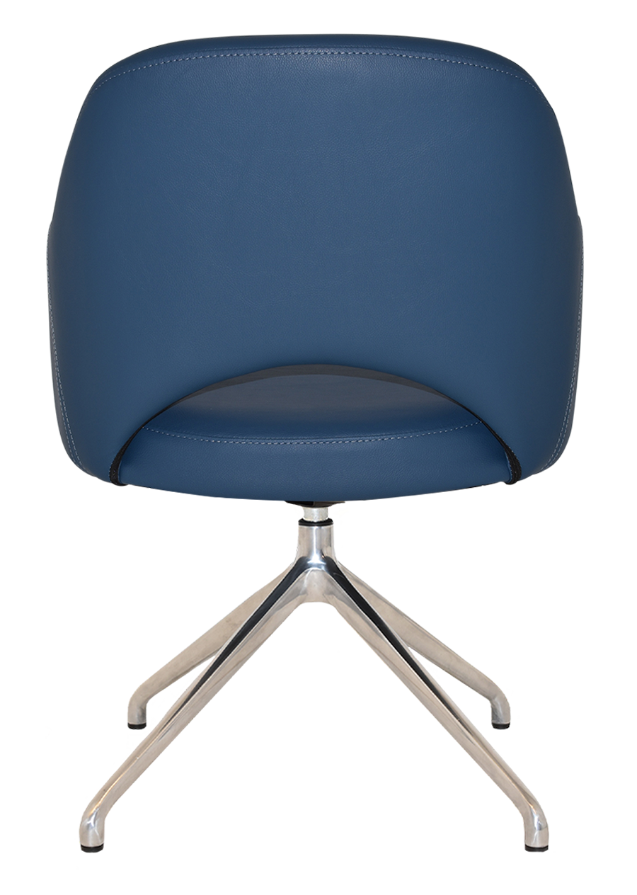 EZ ARM CHAIR ALBURY TRESTLE V2 POLISHED ALUM