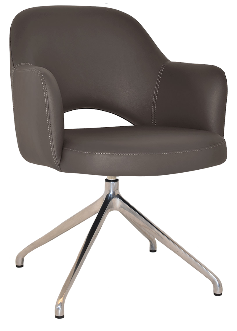 EZ ARM CHAIR ALBURY TRESTLE V2 POLISHED ALUM