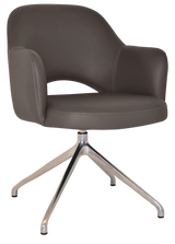 EZ ARM CHAIR ALBURY TRESTLE V2 POLISHED ALUM