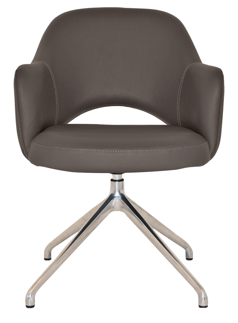 EZ ARM CHAIR ALBURY TRESTLE V2 POLISHED ALUM