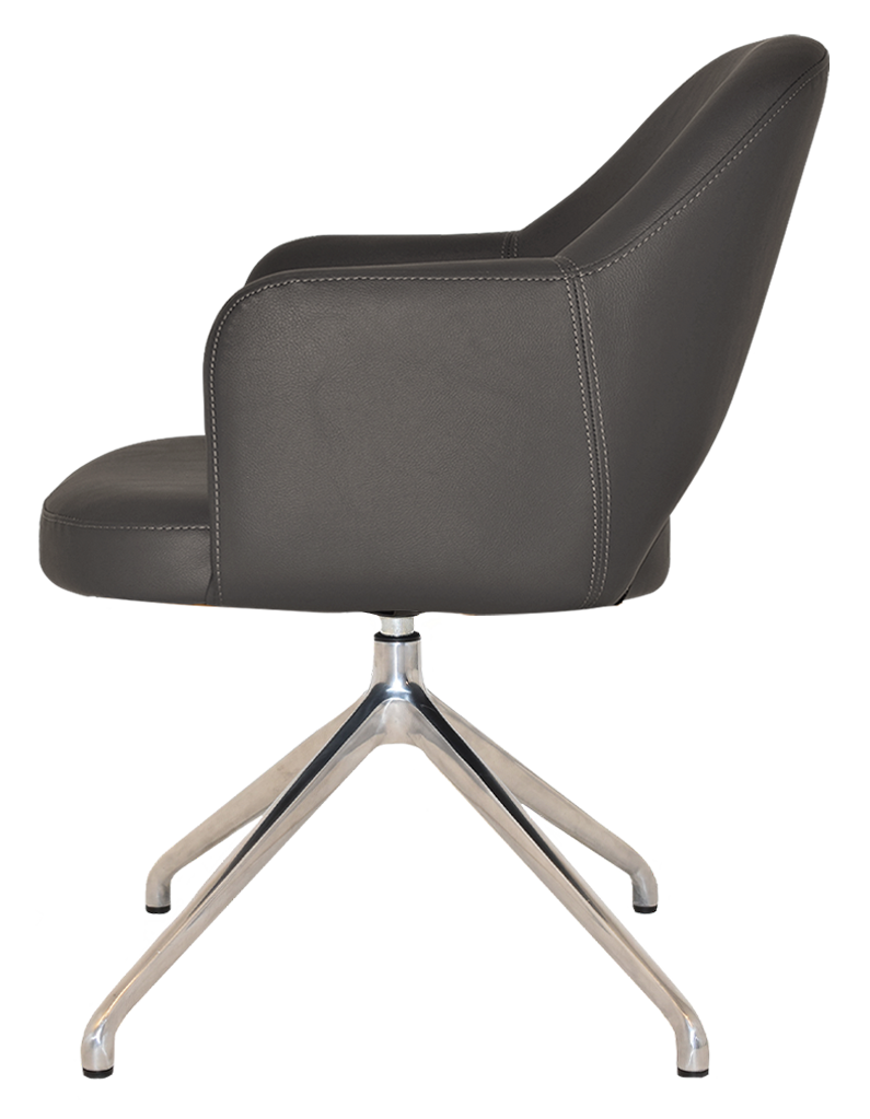 EZ ARM CHAIR ALBURY TRESTLE V2 POLISHED ALUM