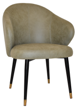 EZ ARM CHAIR HUGO METAL (SLIM) BLACK BRASS + PELLE NAVY