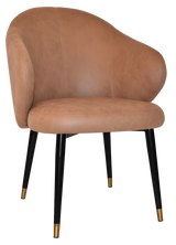 EZ ARM CHAIR HUGO METAL (SLIM) BLACK BRASS + PELLE NAVY