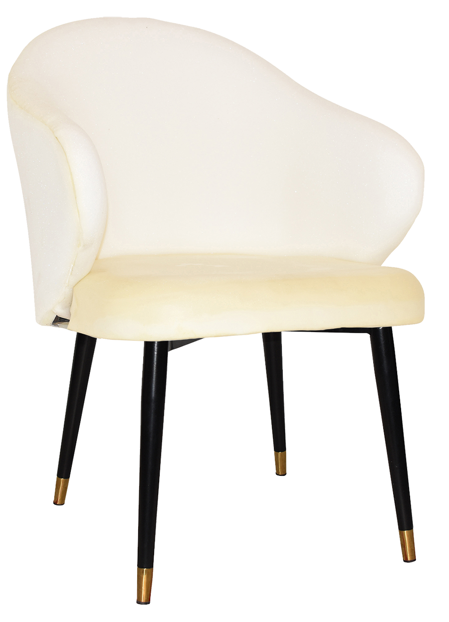 EZ ARM CHAIR HUGO METAL (SLIM) BLACK BRASS + PELLE NAVY