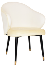 EZ ARM CHAIR HUGO METAL (SLIM) BLACK BRASS + PELLE NAVY