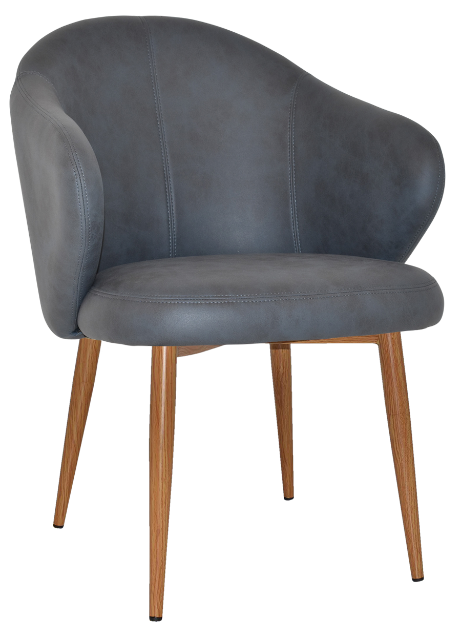 EZ ARM CHAIR HUGO METAL LIGHTOAK