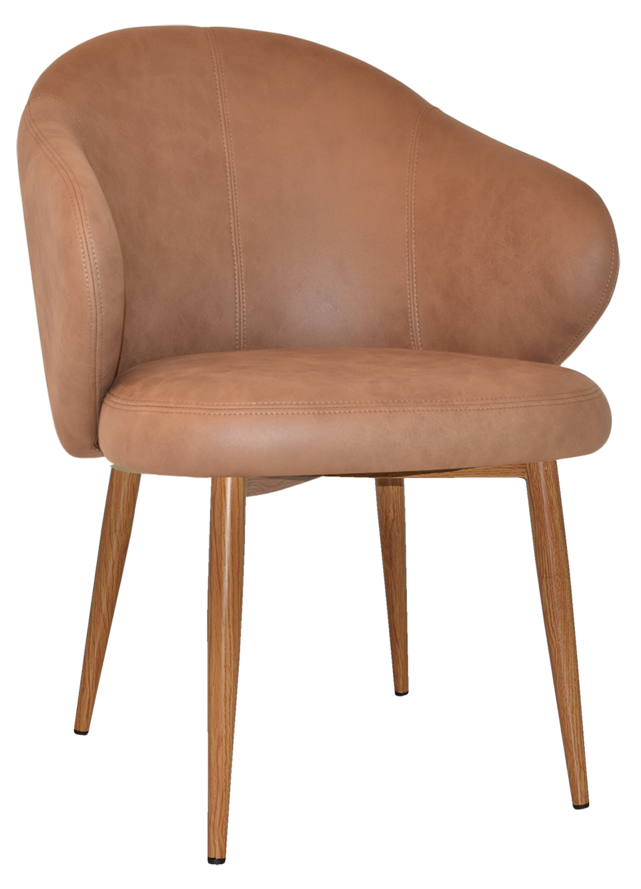 EZ ARM CHAIR HUGO METAL LIGHTOAK