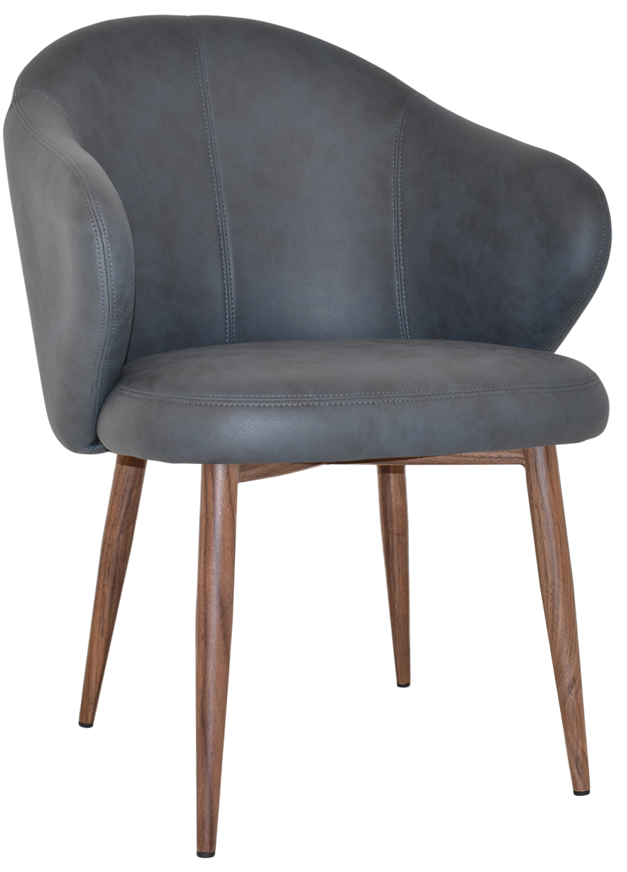 EZ ARM CHAIR HUGO METAL LIGHT WALNUT
