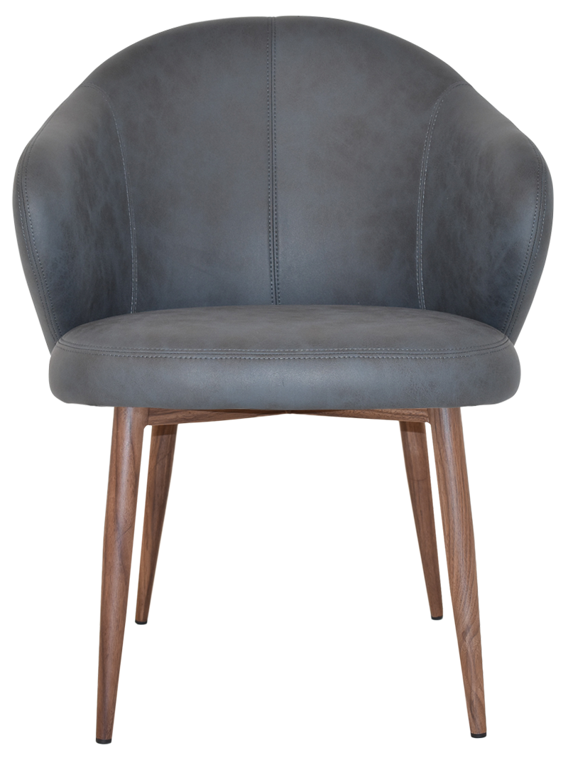 EZ ARM CHAIR HUGO METAL LIGHT WALNUT