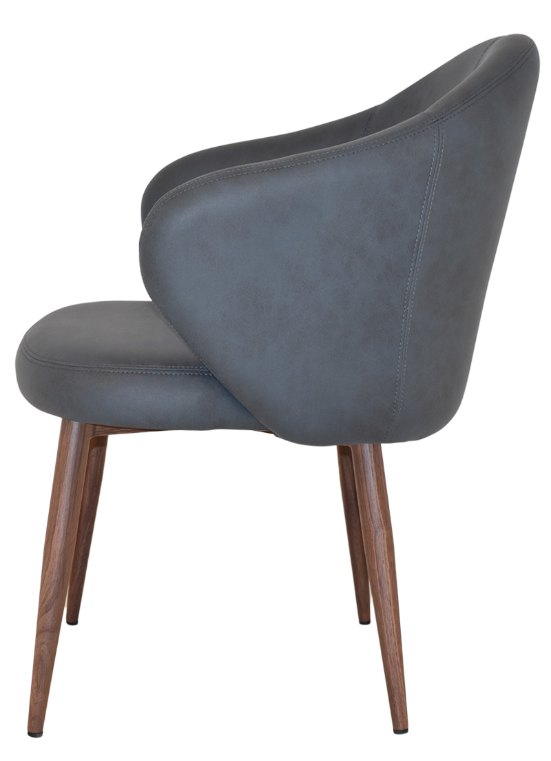 EZ ARM CHAIR HUGO METAL LIGHT WALNUT