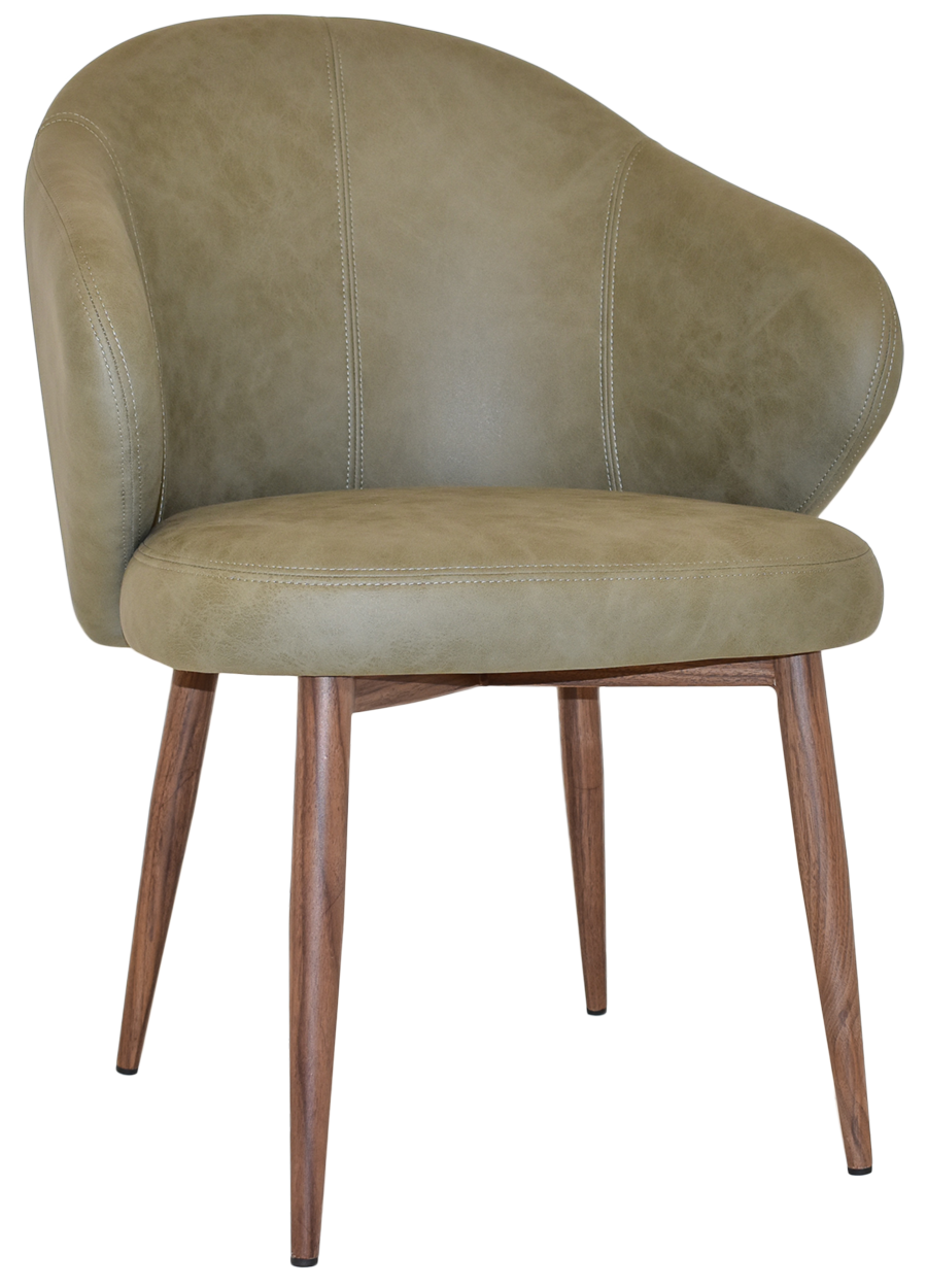 EZ ARM CHAIR HUGO METAL LIGHT WALNUT