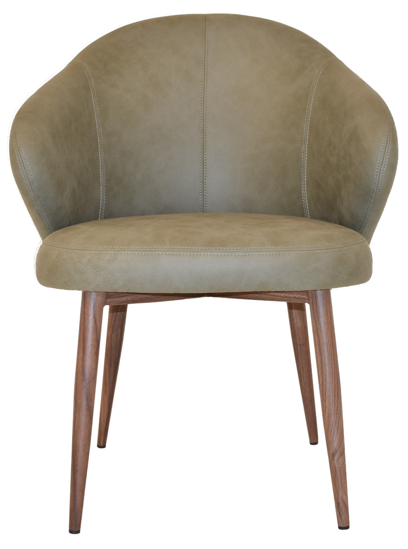 EZ ARM CHAIR HUGO METAL LIGHT WALNUT