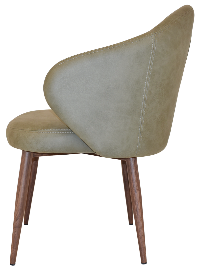 EZ ARM CHAIR HUGO METAL LIGHT WALNUT