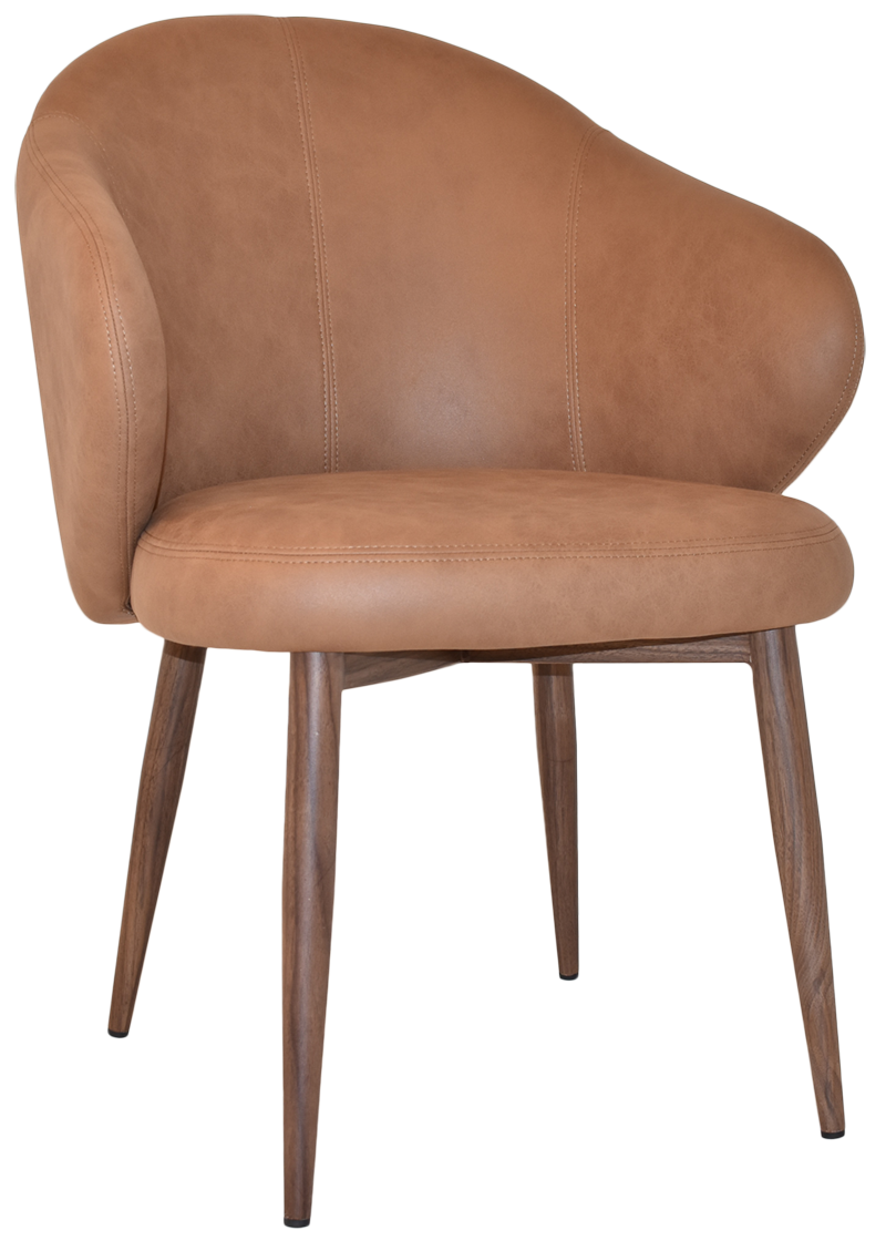 EZ ARM CHAIR HUGO METAL LIGHT WALNUT