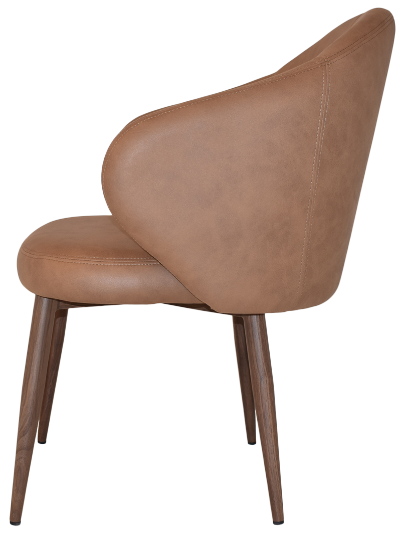 EZ ARM CHAIR HUGO METAL LIGHT WALNUT