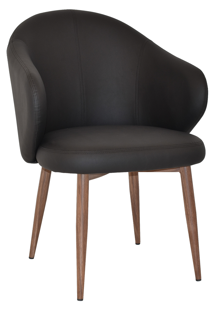 EZ ARM CHAIR HUGO METAL LIGHT WALNUT