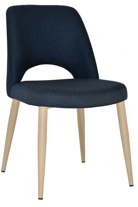EZ Albury Birch Stained Metal Leg Upholstered Hospitality Dining Chair