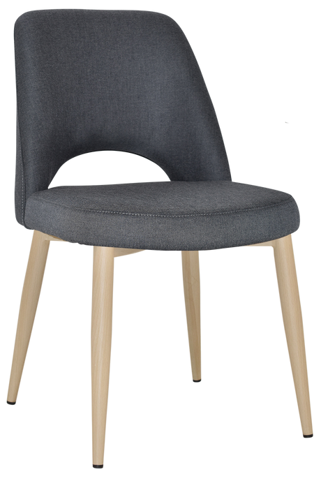EZ Albury Birch Stained Metal Leg Upholstered Hospitality Dining Chair