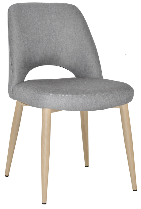 EZ Albury Birch Stained Metal Leg Upholstered Hospitality Dining Chair
