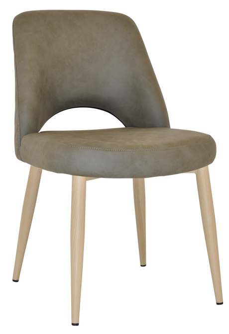 EZ Albury Birch Stained Metal Leg Upholstered Hospitality Dining Chair
