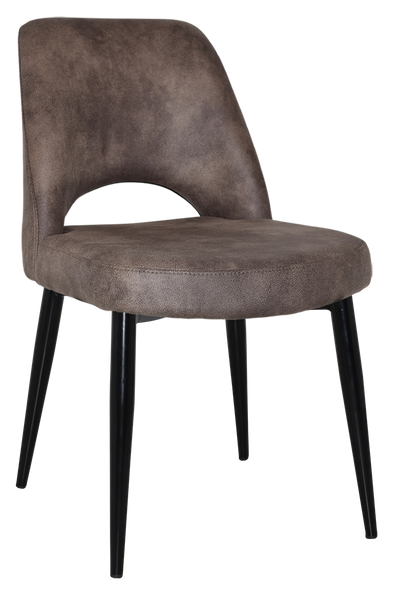 EZ Albury Black Metal Leg Upholstered Hospitality Dining Chair