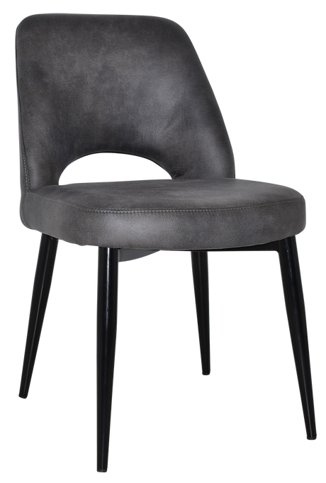 EZ Albury Black Metal Leg Upholstered Hospitality Dining Chair