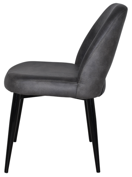EZ Albury Black Metal Leg Upholstered Hospitality Dining Chair