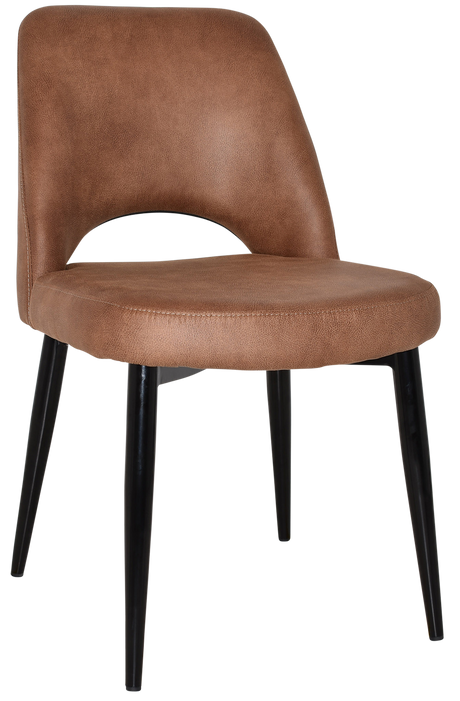EZ Albury Black Metal Leg Upholstered Hospitality Dining Chair
