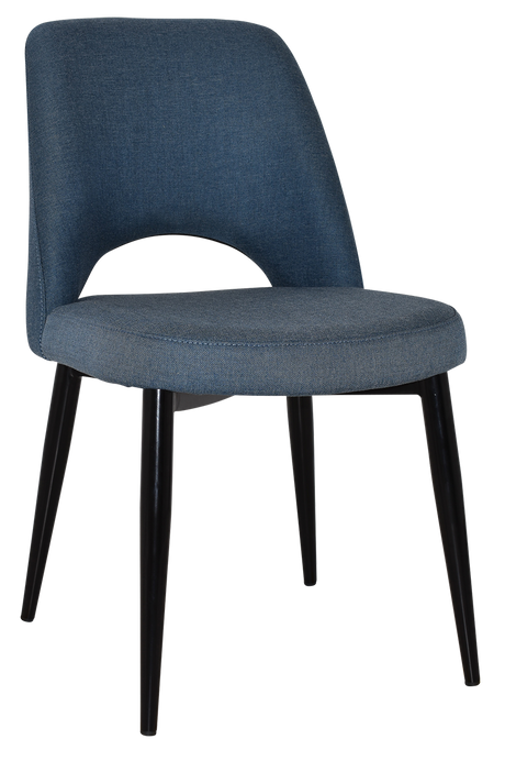 EZ Albury Black Metal Leg Upholstered Hospitality Dining Chair