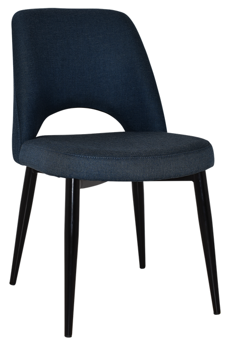 EZ Albury Black Metal Leg Upholstered Hospitality Dining Chair