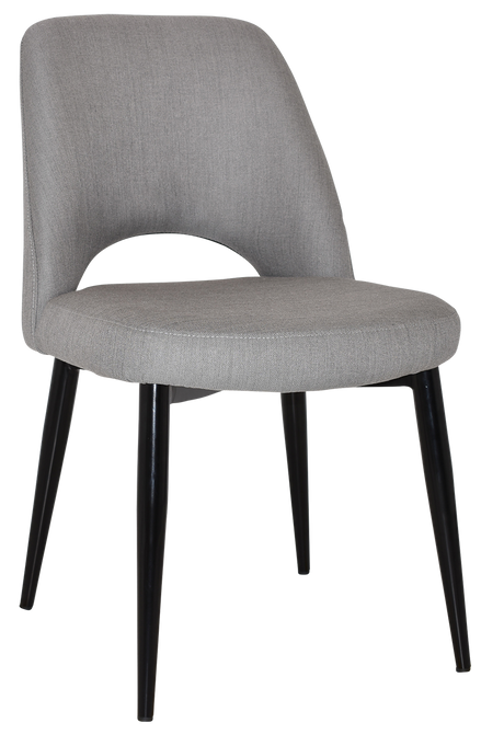 EZ Albury Black Metal Leg Upholstered Hospitality Dining Chair