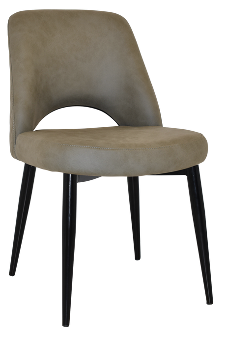 EZ Albury Black Metal Leg Upholstered Hospitality Dining Chair
