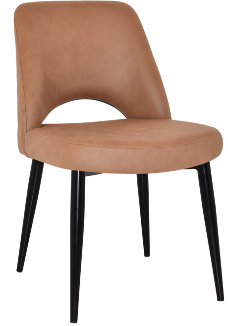 EZ Albury Black Metal Leg Upholstered Hospitality Dining Chair