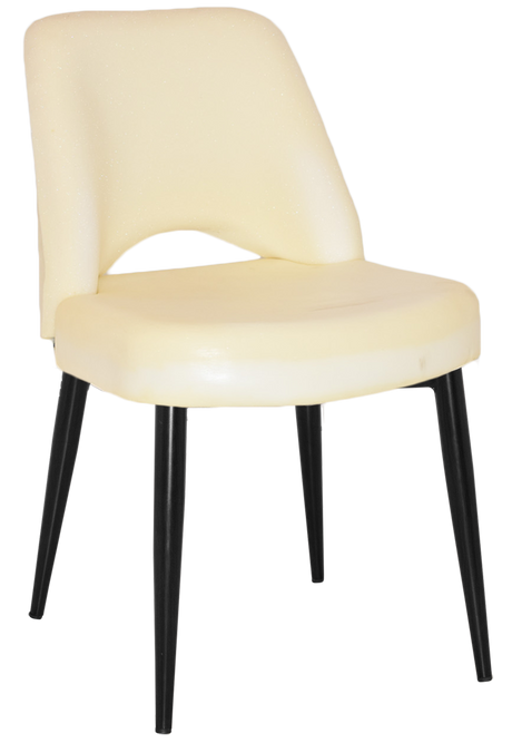 EZ Albury Black Metal Leg Upholstered Hospitality Dining Chair