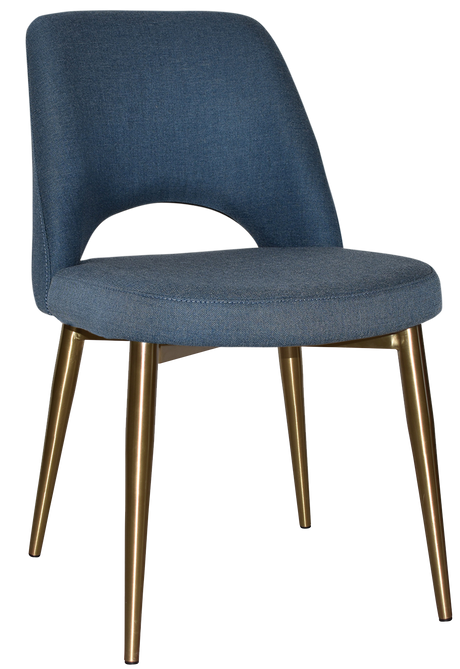 EZ Albury Brass Colour Stainless Steel Leg Upholstered Hospitality Dining Chair