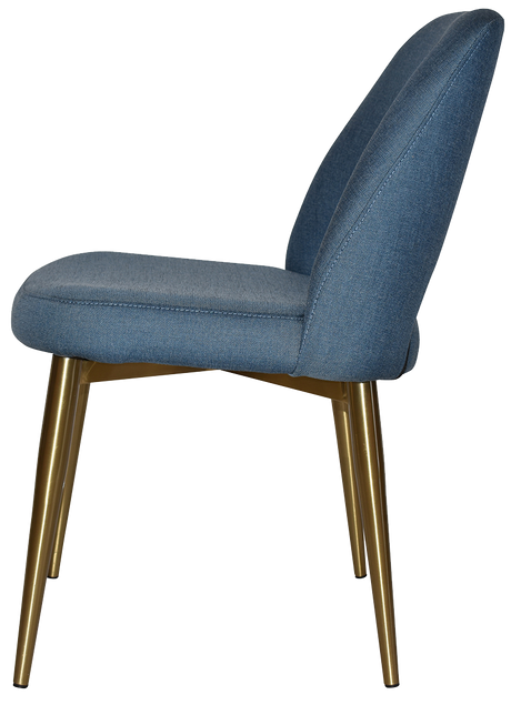 EZ Albury Brass Colour Stainless Steel Leg Upholstered Hospitality Dining Chair