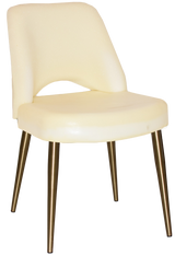 EZ Albury Brass Colour Stainless Steel Leg Upholstered Hospitality Dining Chair