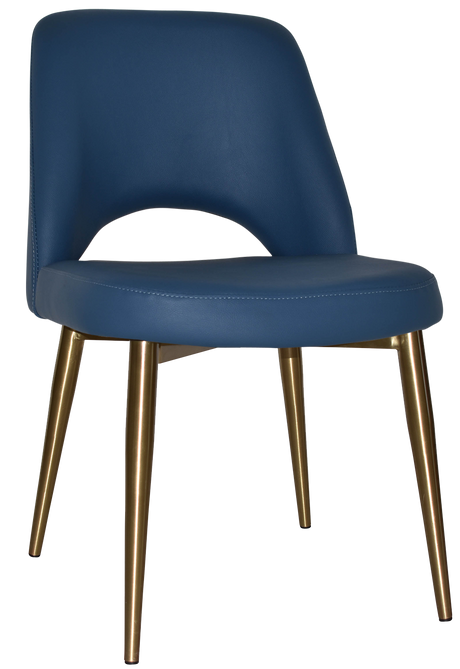 EZ Albury Brass Colour Stainless Steel Leg Upholstered Hospitality Dining Chair