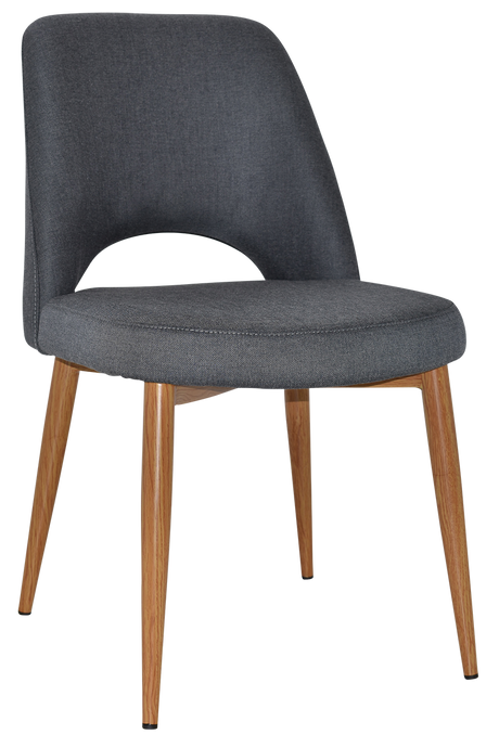 EZ Albury Oak Stained Metal Leg Upholstered Hospitality Dining Chair