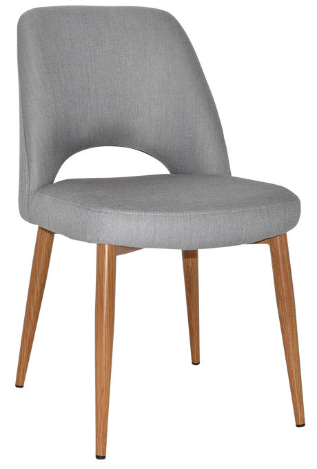 EZ Albury Oak Stained Metal Leg Upholstered Hospitality Dining Chair