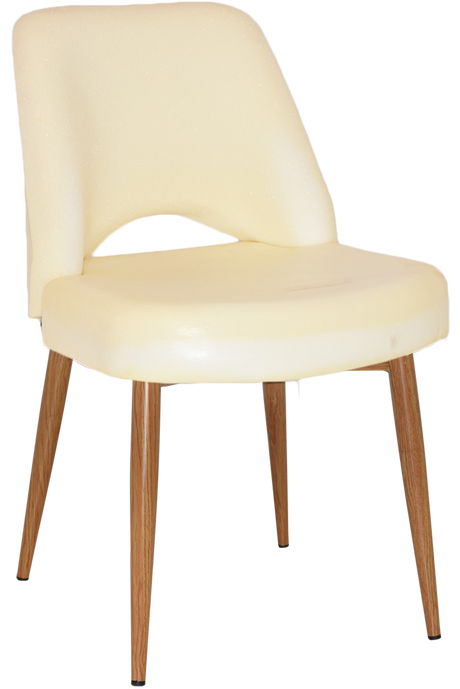 EZ Albury Oak Stained Metal Leg Upholstered Hospitality Dining Chair