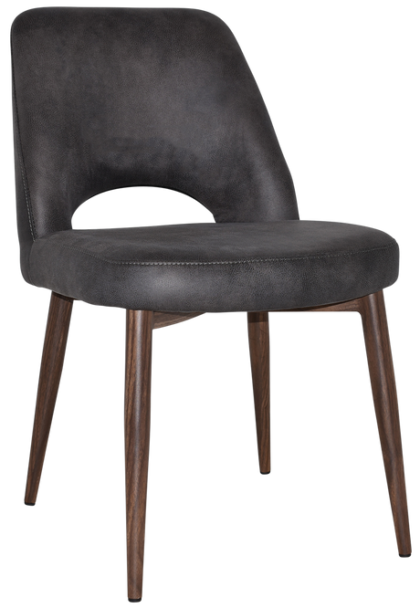 EZ Albury Walnut Colour Metal Leg Upholstered Hospitality Dining Chair