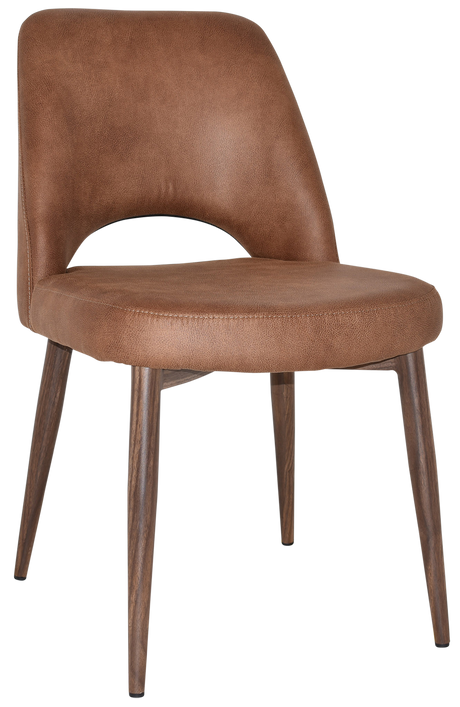 EZ Albury Walnut Colour Metal Leg Upholstered Hospitality Dining Chair