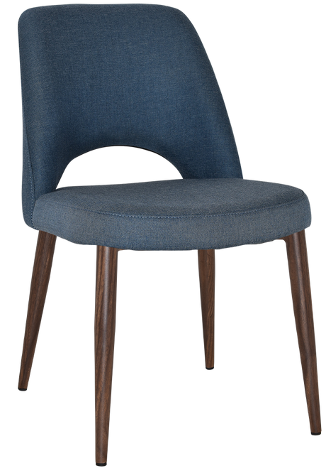EZ Albury Walnut Colour Metal Leg Upholstered Hospitality Dining Chair